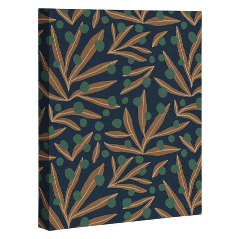 Alisa Galitsyna Leaves Wild Berries 1 Art Canvas