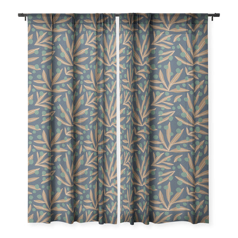 Alisa Galitsyna Leaves Wild Berries 1 Sheer Window Curtain