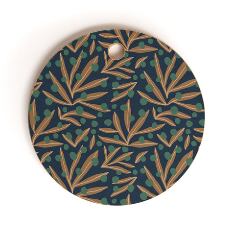 Alisa Galitsyna Leaves Wild Berries 1 Cutting Board Round