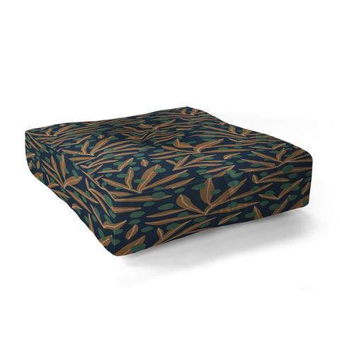 Alisa Galitsyna Leaves Wild Berries 1 Floor Pillow Square