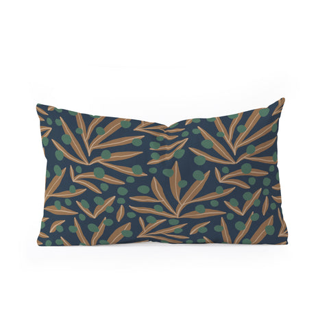 Alisa Galitsyna Leaves Wild Berries 1 Oblong Throw Pillow