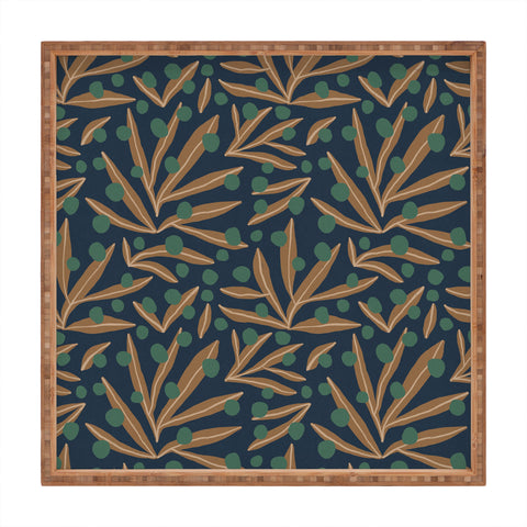 Alisa Galitsyna Leaves Wild Berries 1 Square Tray