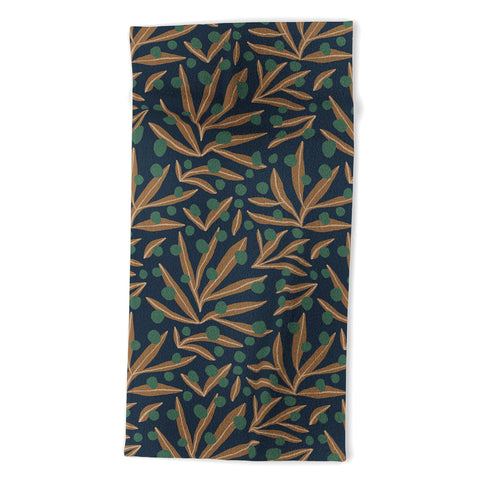 Alisa Galitsyna Leaves Wild Berries 1 Beach Towel