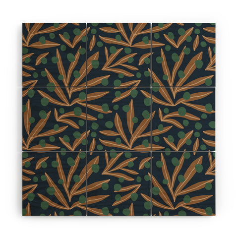 Alisa Galitsyna Leaves Wild Berries 1 Wood Wall Mural