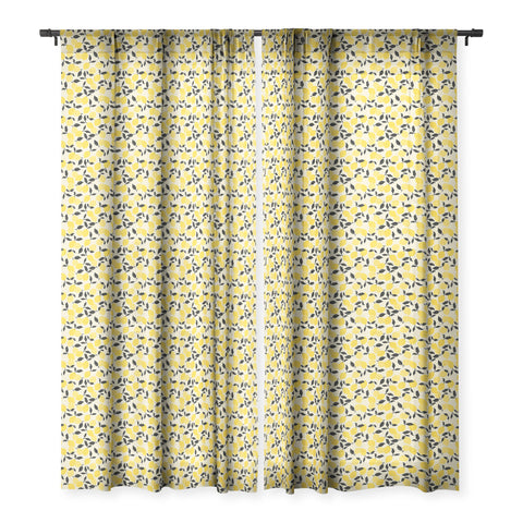Alisa Galitsyna Lemon Garden Sheer Window Curtain