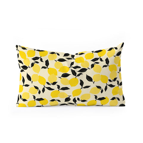 Alisa Galitsyna Lemon Garden Oblong Throw Pillow
