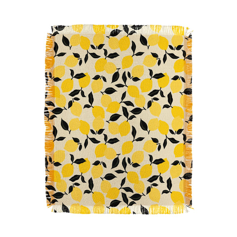 Alisa Galitsyna Lemon Garden Throw Blanket
