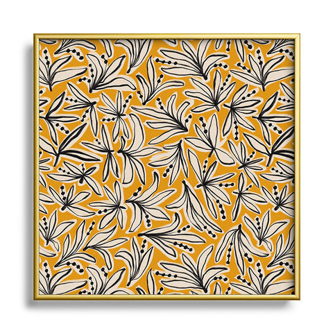 Alisa Galitsyna Lily Flower Pattern 2 Metal Square Framed Art Print