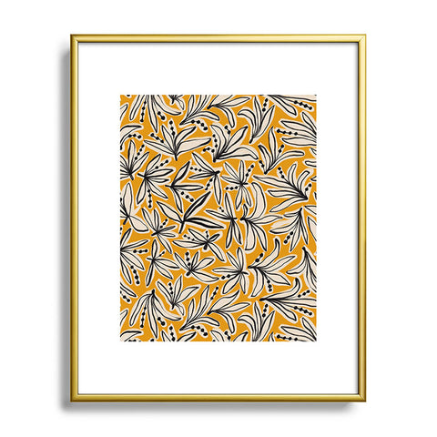Alisa Galitsyna Lily Flower Pattern 2 Metal Framed Art Print