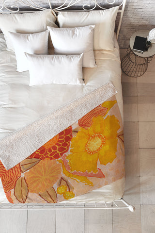 Alisa Galitsyna Magic Bouquet Fleece Throw Blanket