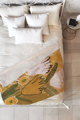 Alisa Galitsyna Magic Wildflowers Fleece Throw Blanket