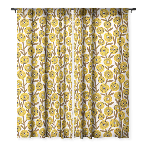 Alisa Galitsyna Mid Century Garden 1 Sheer Window Curtain