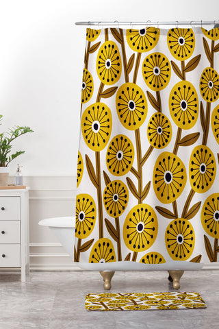 Alisa Galitsyna Mid Century Garden 1 Shower Curtain And Mat