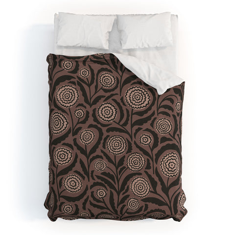 Alisa Galitsyna Midnight Floral Pattern 2 Duvet Cover