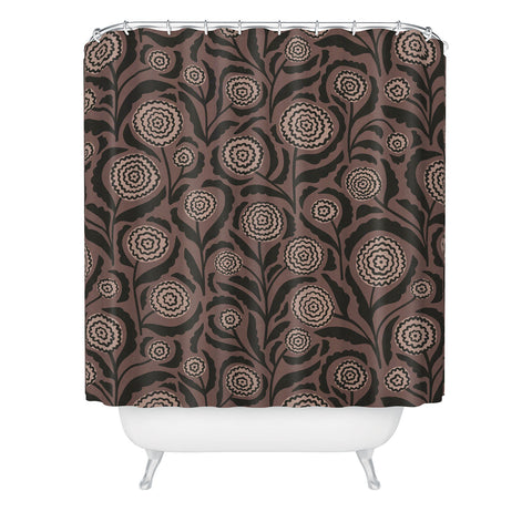 Alisa Galitsyna Midnight Floral Pattern 2 Shower Curtain
