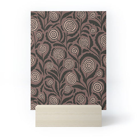 Alisa Galitsyna Midnight Floral Pattern 2 Mini Art Print