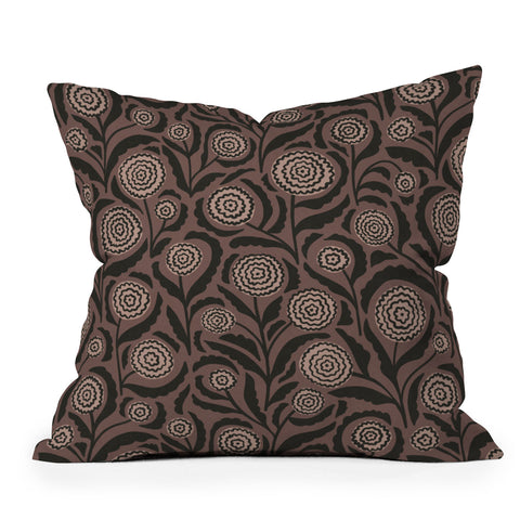 Alisa Galitsyna Midnight Floral Pattern 2 Throw Pillow