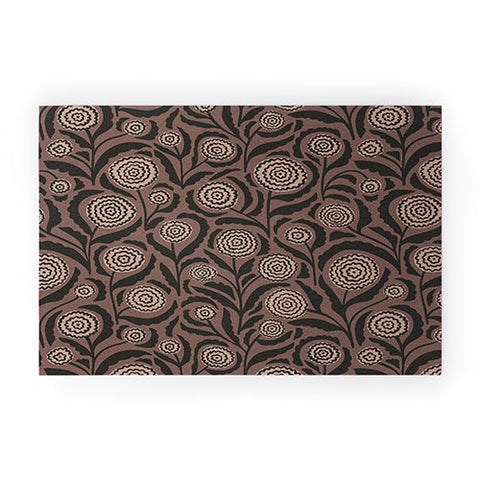 Alisa Galitsyna Midnight Floral Pattern 2 Welcome Mat