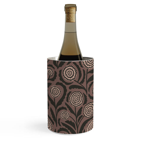 Alisa Galitsyna Midnight Floral Pattern 2 Wine Chiller