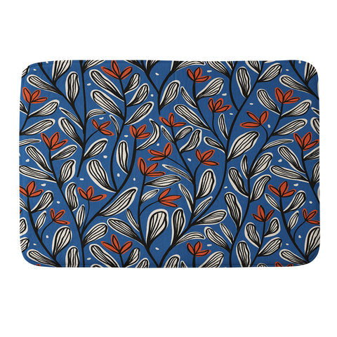 Alisa Galitsyna Midnight Florals 2 Memory Foam Bath Mat