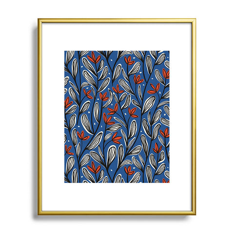 Alisa Galitsyna Midnight Florals 2 Metal Framed Art Print