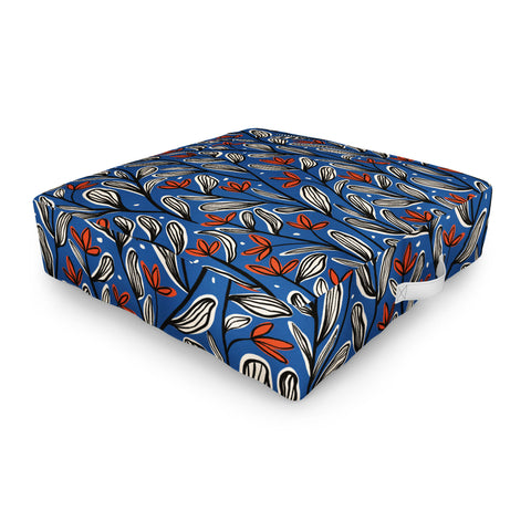 Alisa Galitsyna Midnight Florals 2 Outdoor Floor Cushion