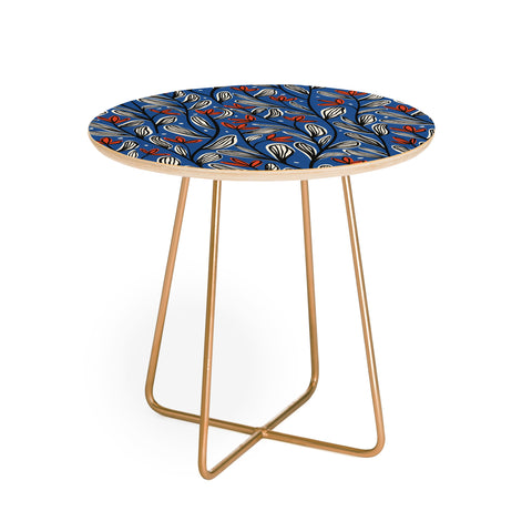 Alisa Galitsyna Midnight Florals 2 Round Side Table
