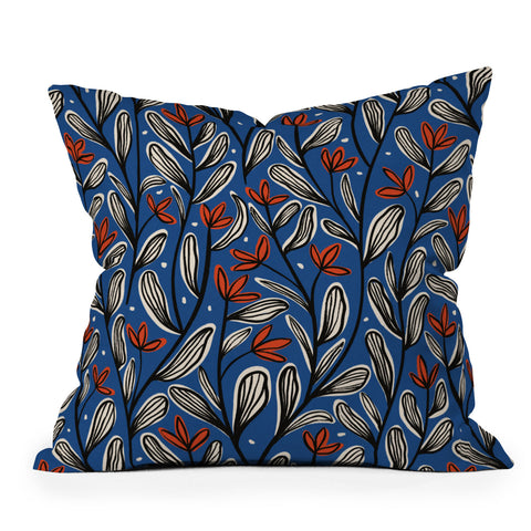 Alisa Galitsyna Midnight Florals 2 Throw Pillow