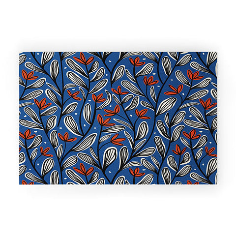 Alisa Galitsyna Midnight Florals 2 Welcome Mat