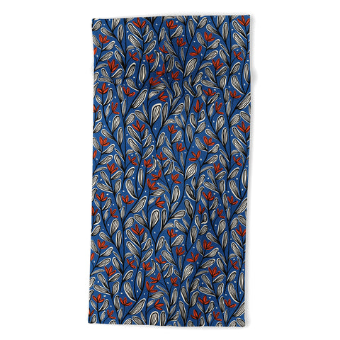 Alisa Galitsyna Midnight Florals 2 Beach Towel