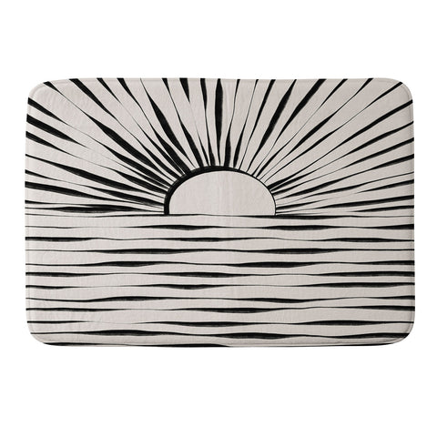 Alisa Galitsyna Minimal Sunrise Sunset Memory Foam Bath Mat