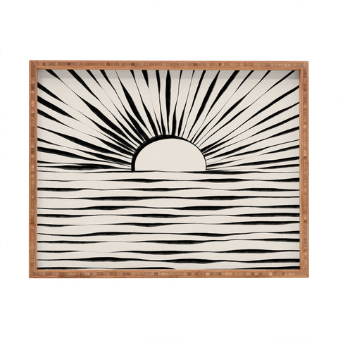 Alisa Galitsyna Minimal Sunrise Sunset Rectangular Tray
