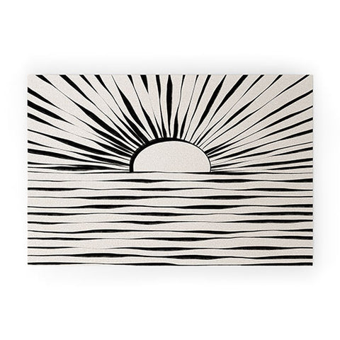 Alisa Galitsyna Minimal Sunrise Sunset Welcome Mat