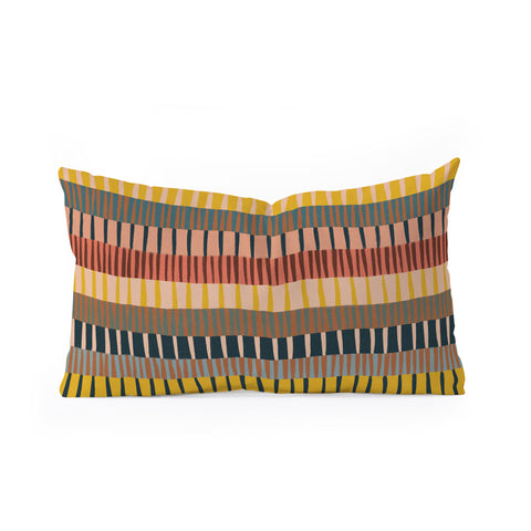 Alisa Galitsyna Mix of Stripes 2 Oblong Throw Pillow