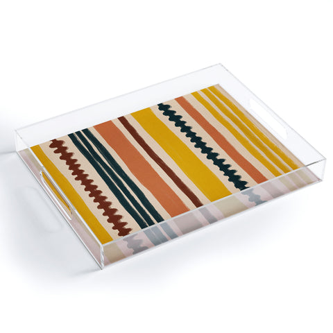 Alisa Galitsyna Mix of Stripes 7 Acrylic Tray