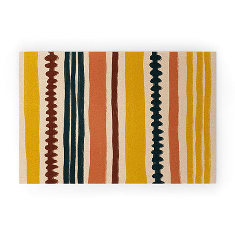 Alisa Galitsyna Mix of Stripes 7 Welcome Mat