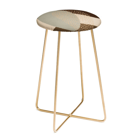 Alisa Galitsyna Modern Abstract Shapes 5 Counter Stool