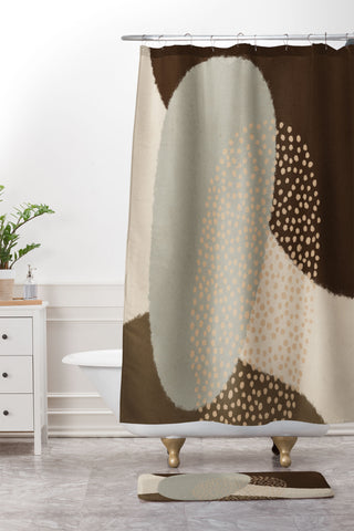 Alisa Galitsyna Modern Abstract Shapes 5 Shower Curtain And Mat