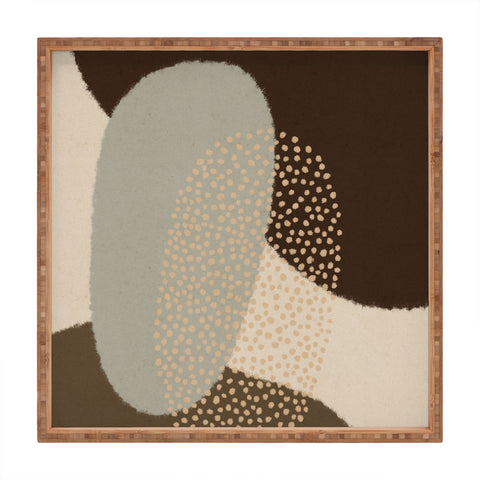 Alisa Galitsyna Modern Abstract Shapes 5 Square Tray