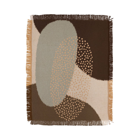 Alisa Galitsyna Modern Abstract Shapes 5 Throw Blanket