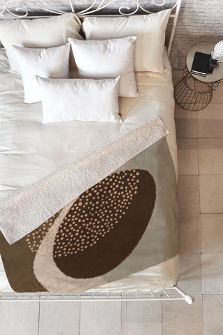 Alisa Galitsyna Modern Abstract Shapes 6 Fleece Throw Blanket