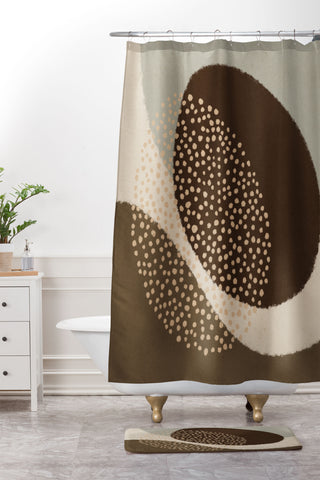 Alisa Galitsyna Modern Abstract Shapes 6 Shower Curtain And Mat