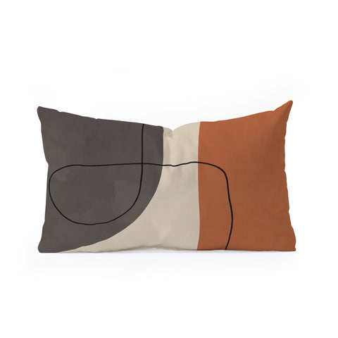 Alisa Galitsyna Modern Abstract Shapes II Oblong Throw Pillow
