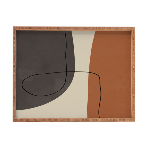 Alisa Galitsyna Modern Abstract Shapes II Rectangular Tray