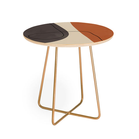 Alisa Galitsyna Modern Abstract Shapes II Round Side Table