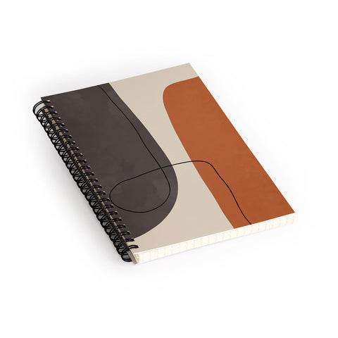 Alisa Galitsyna Modern Abstract Shapes II Spiral Notebook