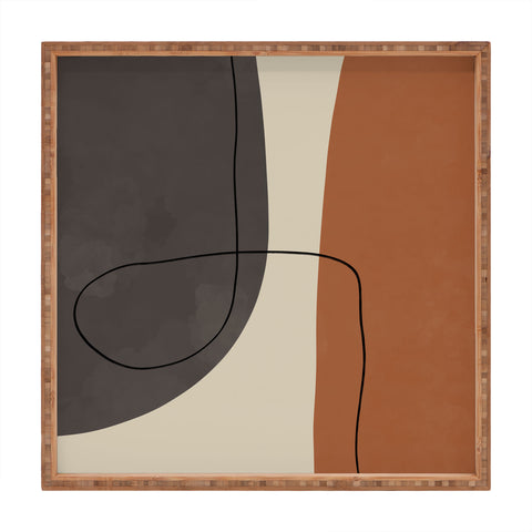 Alisa Galitsyna Modern Abstract Shapes II Square Tray