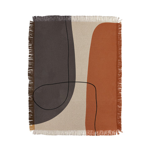 Alisa Galitsyna Modern Abstract Shapes II Throw Blanket