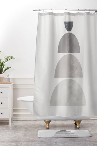 Alisa Galitsyna Monochrome Balance 1 Shower Curtain And Mat