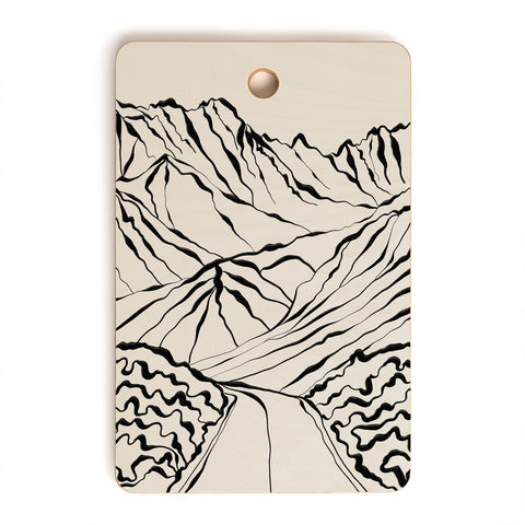 Alisa Galitsyna Mountains know the secret Cutting Board Rectangle